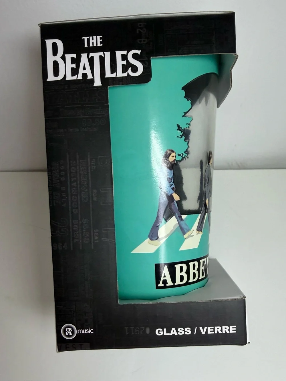 The Beatles Glass 14oz Abbey Road
